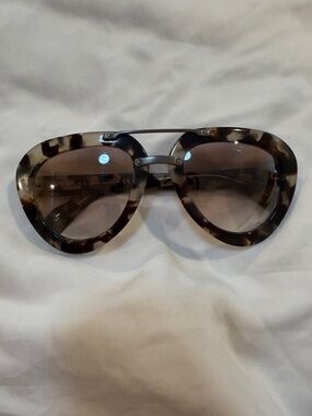 Prada Women's Tortoiseshell Aviator Sunglasses - Brown Gradient Lenses